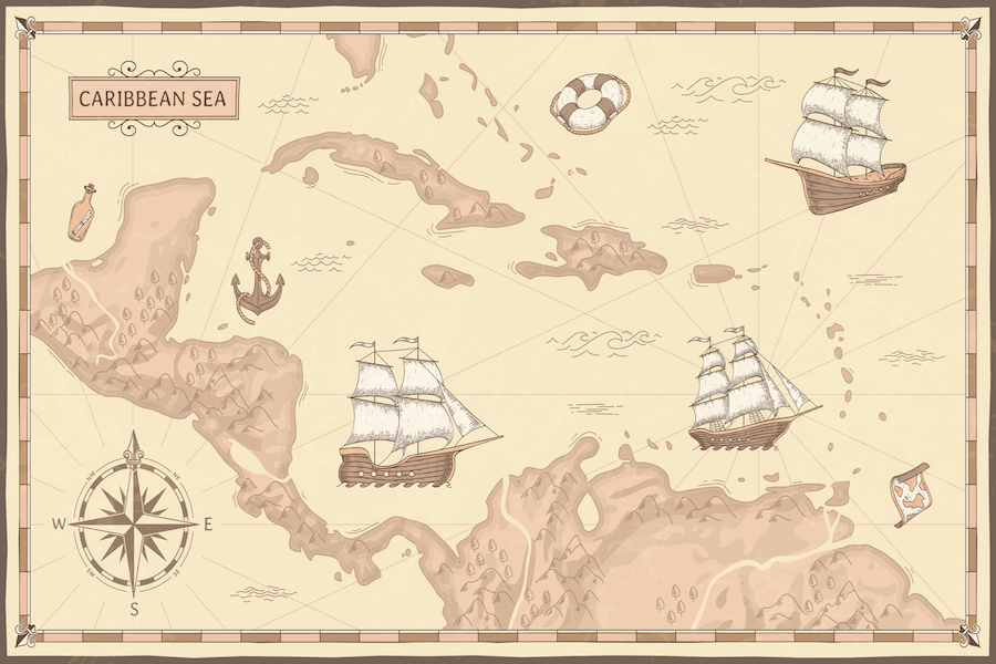 See Karte Karibik